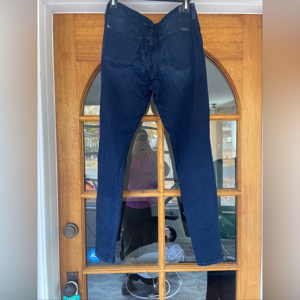 7 for all mankind women’s 28 waist blue skinny jeans inseam 30 - Picture 4 of 8